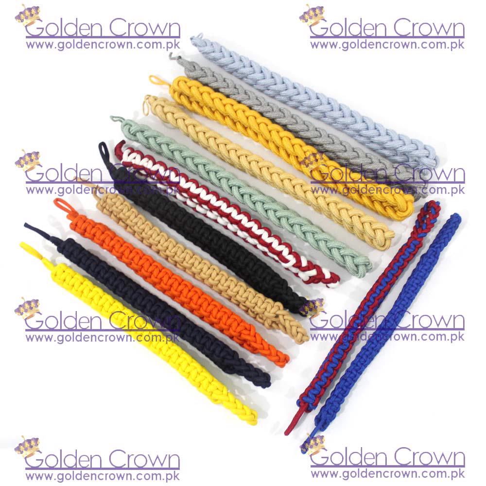 Product image - A military shoulder cord is a braided, decorative cord worn on the shoulder of a military uniform. These cords are often used to signify specific achievements, honors, or assignments within the military. https://goldencrown.com.pk/products/c1095_GROUP-PRODUCTS/i13814_Military-Shoulder-Cord-Braided-Shoulder-Cord-Supplie.aspx
 